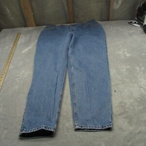 Levis 550 Jeans Womens 22W Medium Wash Denim Relaxed Tapered USA Made 37x32 VTG